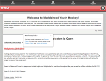 Tablet Screenshot of marbleheadyouthhockey.com